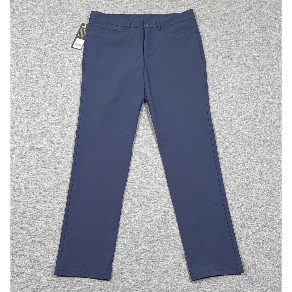CRZ Yoga Pants Mens 34x32 Blue Straight Performance Stretch Chino Golf City NEW